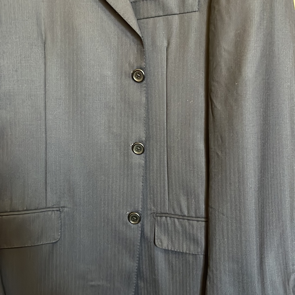 HICKEY FREEMAN Blazer/ suit jacket dark grey with pattern ( photo) excellent - Picture 3 of 13